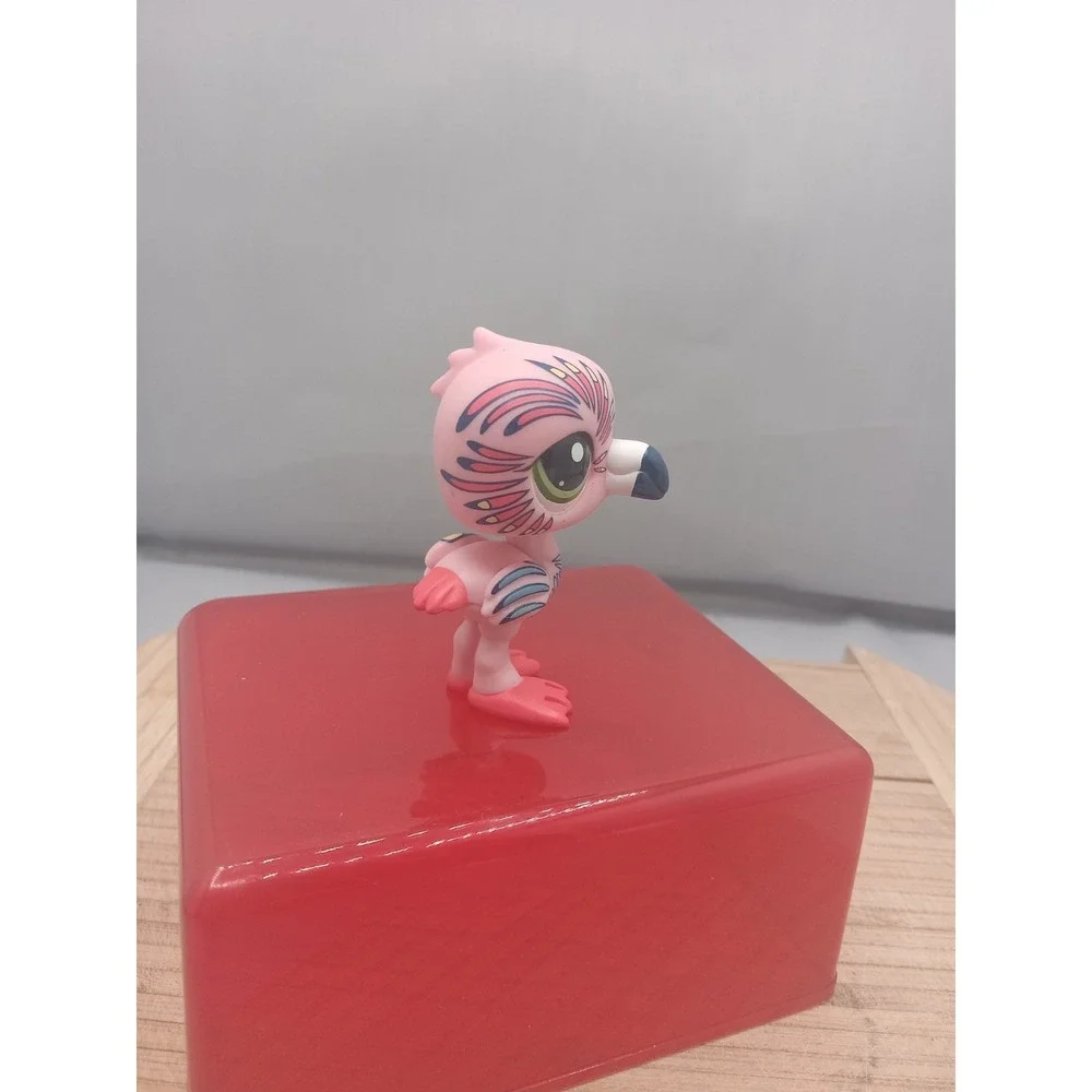 Littlest Pet Shop Flamingo LPS #1438 Pink Post‎ Card Tattoo Feathers